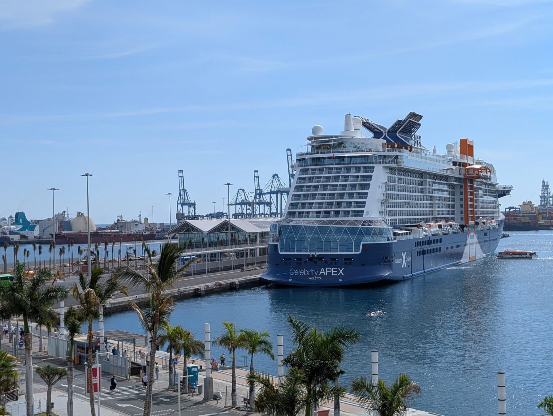 Celebrity Apex berthed in Las Palmas, Gran Canaria