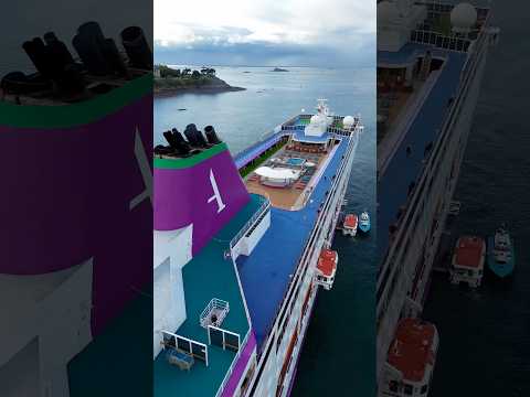 A cruise ship getting ready for departure. 🚢🇫🇷 #ambassadorcruiseline #cruise #cruising