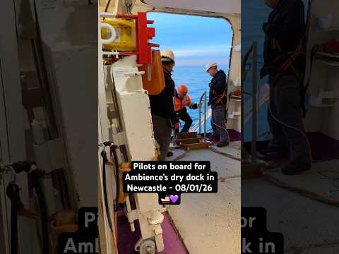 Pilots now onboard Ambassador’s Ambience for her dry dock in Newcastle #cruise #cruising