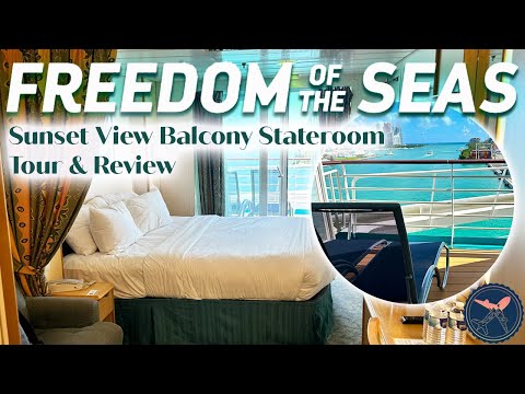 Freedom of the Seas | Sunset Ocean View Balcony Cabin 9406 | Room Tour & Review | Royal Caribbean